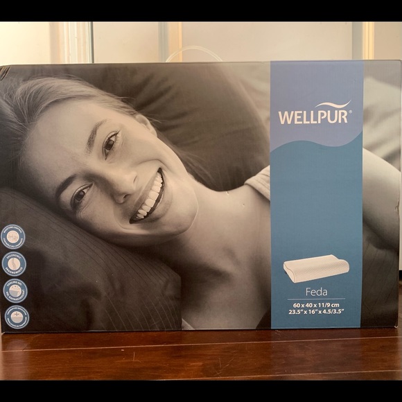 COPY - WELLPUR FEDA Memory Foam Pillow With Cooling Gel - Picture 3 of 5